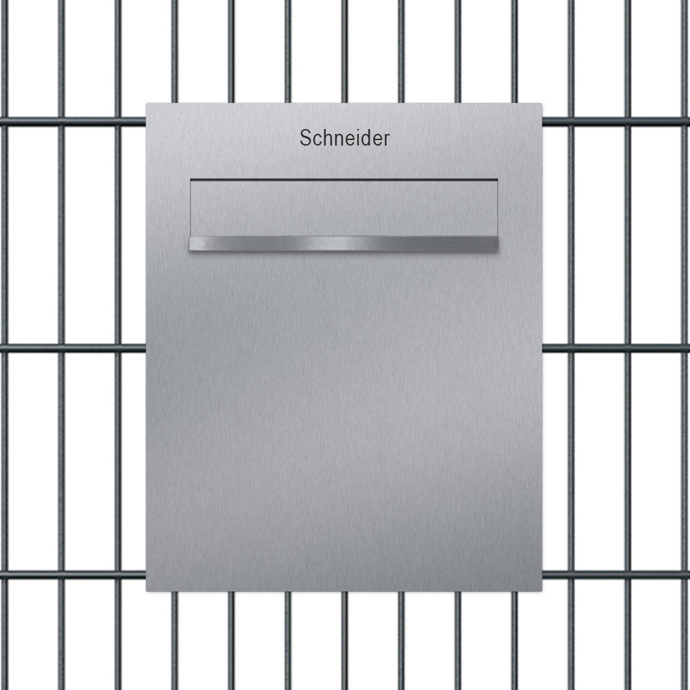 Briefkasten Doppelstabzaun Edelstahl B3