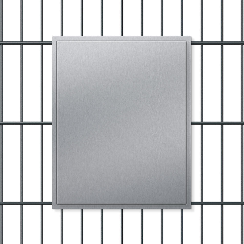 Briefkasten Doppelstabzaun Edelstahl B3