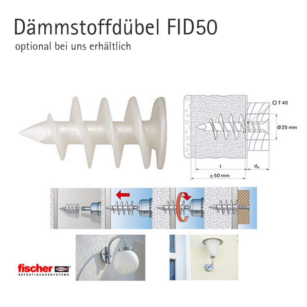 Edelstahl-Briefkasten B1 Shield von Briefkasten1 mit Dämmstoffdübel, wetterfest und moderner Briefkasten für den Außenbereich