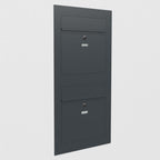 Doppelbriefkasten Zweifamilie Edelstahl B3 Compact