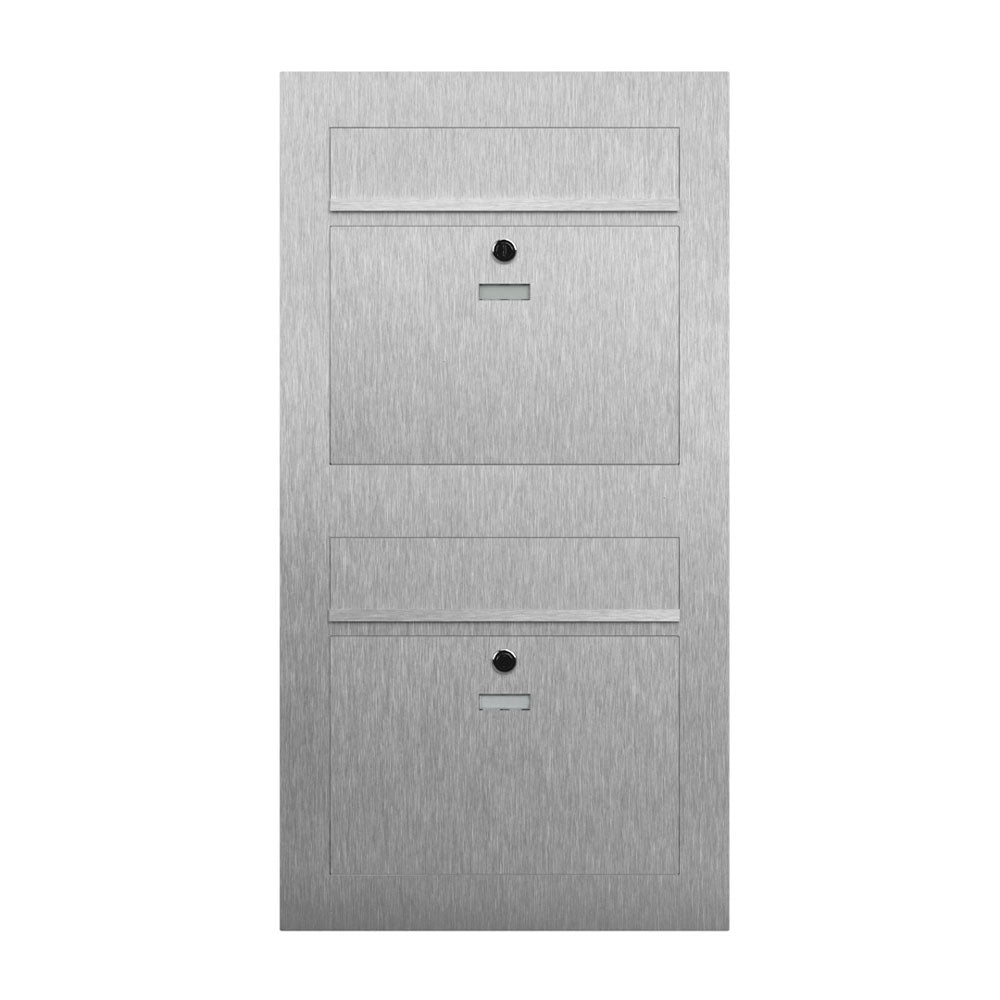 Doppelbriefkasten Zweifamilie Edelstahl B3 Compact