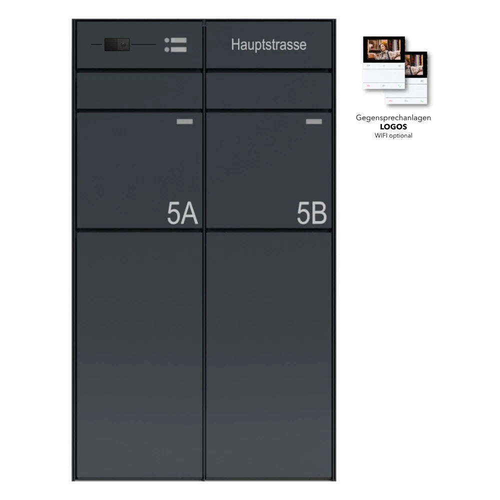 Doppelbriefkastenanlage B7 Video Stele Ultra