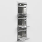 Dreifach Briefkasten Mehrfamilie Edelstahl B3 Compact