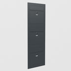 Dreifach Briefkasten Mehrfamilie Edelstahl B3 Compact