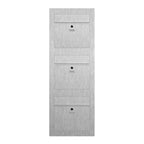 Dreifach Briefkasten Mehrfamilie Edelstahl B3 Compact