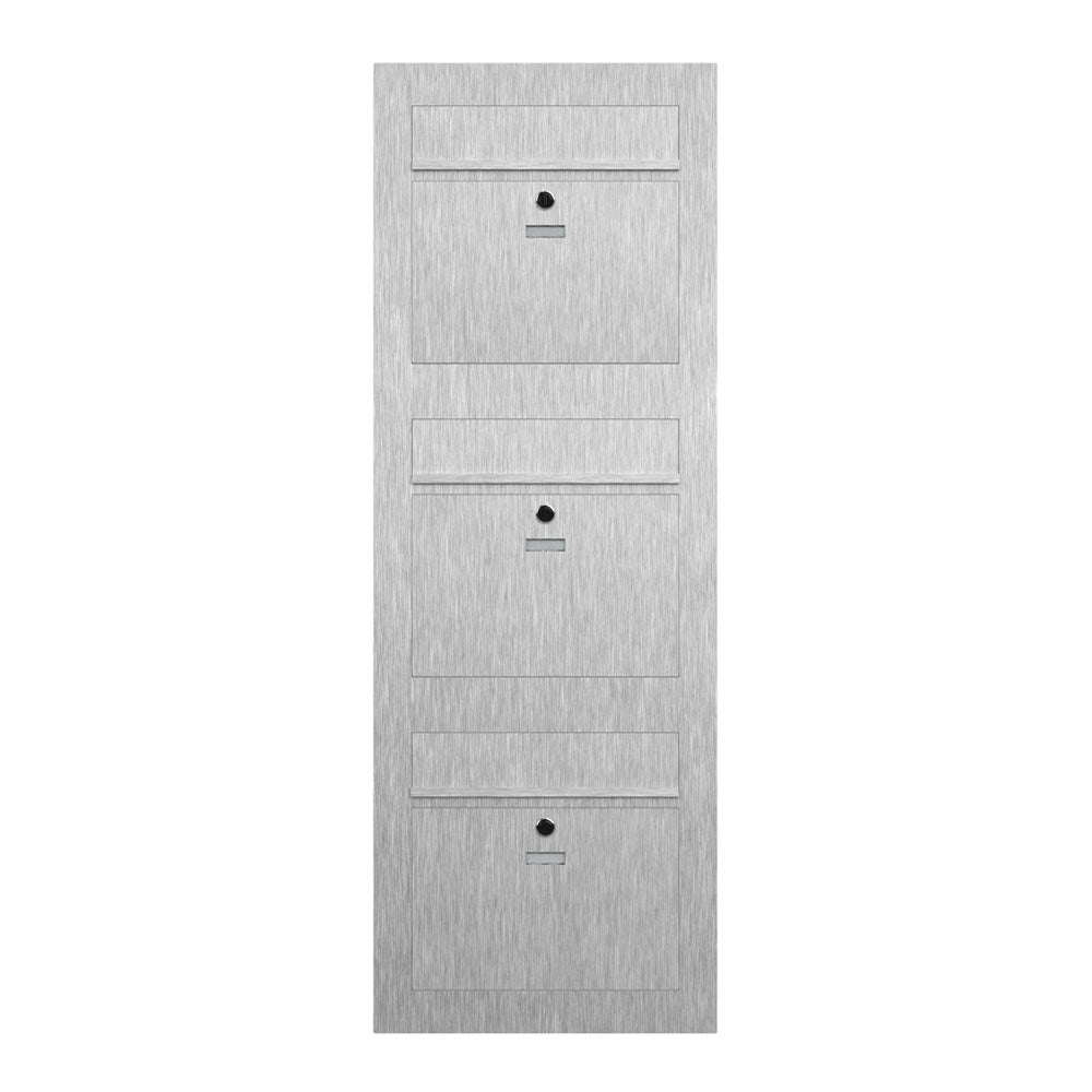 Dreifach Briefkasten Mehrfamilie Edelstahl B3 Compact