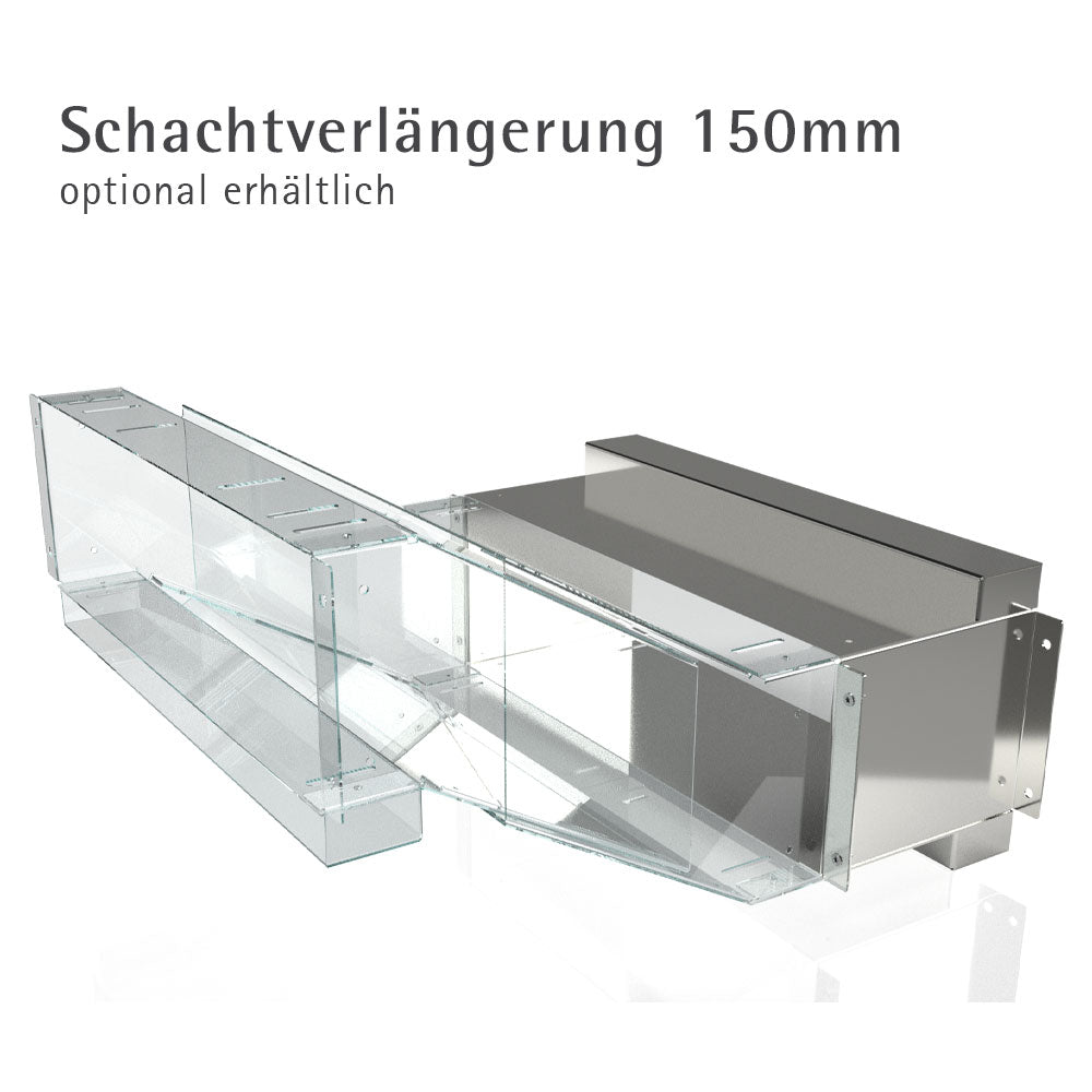 Edelstahl Briefkasten Durchwurf B2V-DW LOGOS