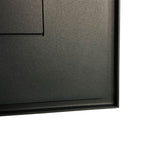 Anthrazitfarbener Briefkasten mit Videosprechanlage B3V-DoorBird, Schattenfuge, modernes Design, wetterfest, für Hauswandmontage