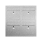 Vierfach Briefkasten Mehrfamilie Edelstahl B3 Compact