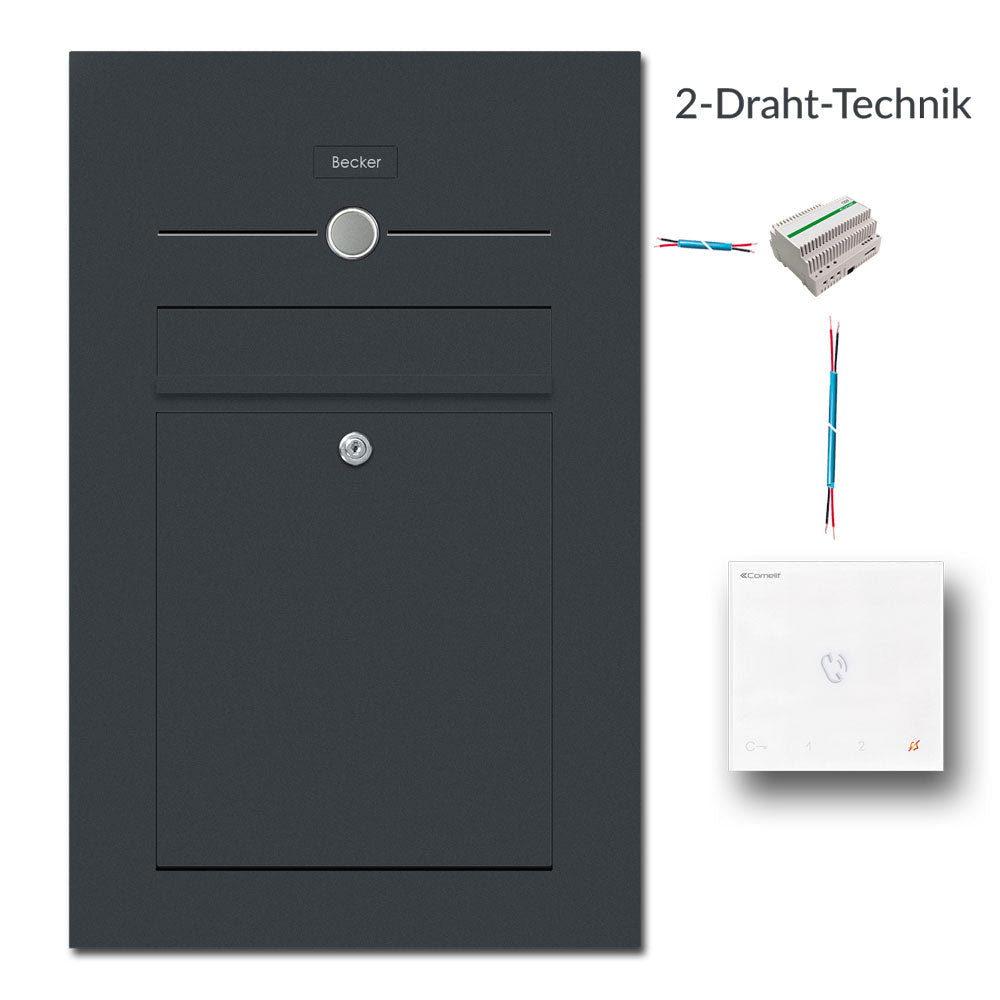 Briefkasten freistehend Edelstahl B2 Audio LC